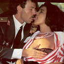 lucky colonel french kissing with Angelica Bella